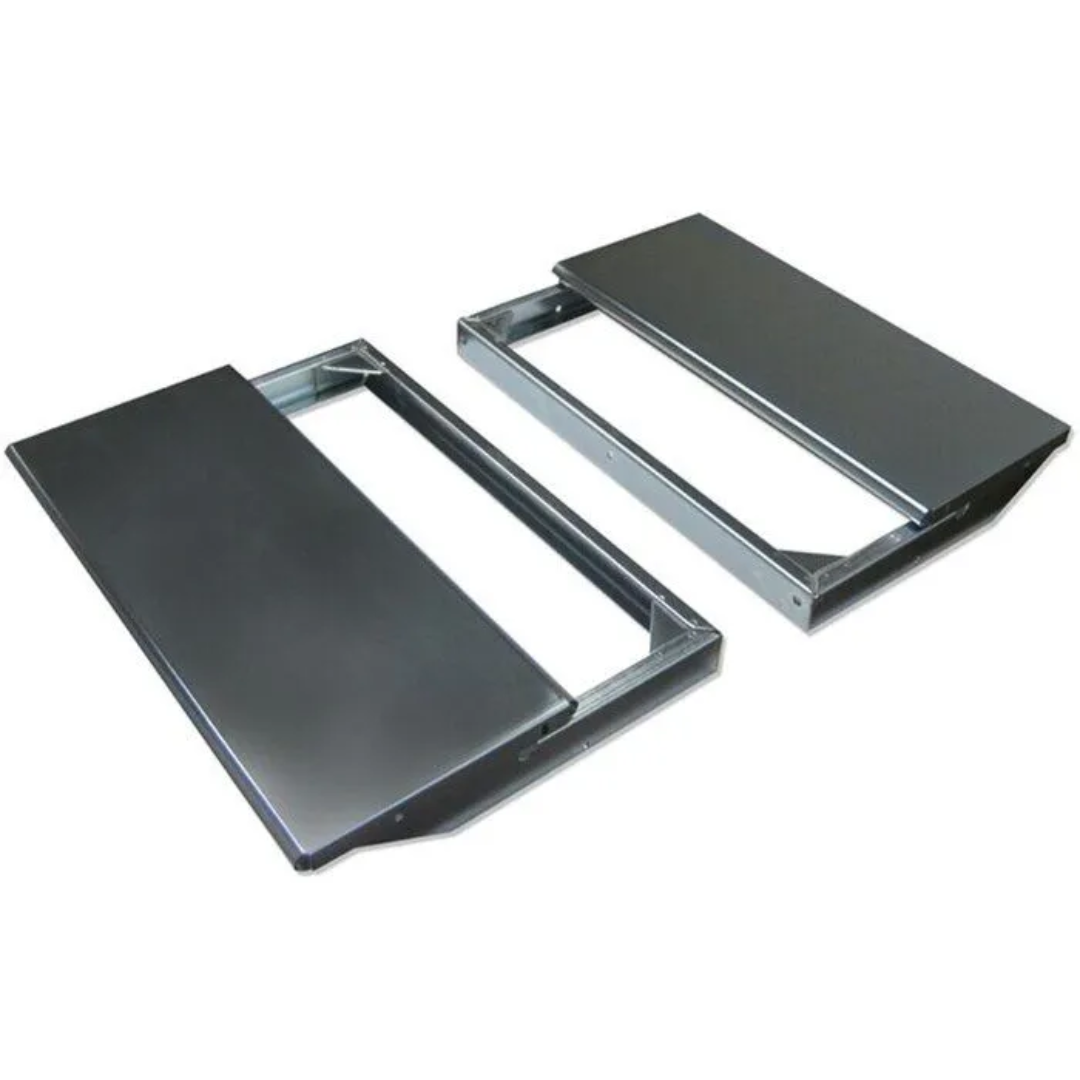 Laguna 25X2 Double Drum Infeed/Outfeed Tables SUPMX-98-2501 heavy-duty metal support tables for double drum sander material handling and stability