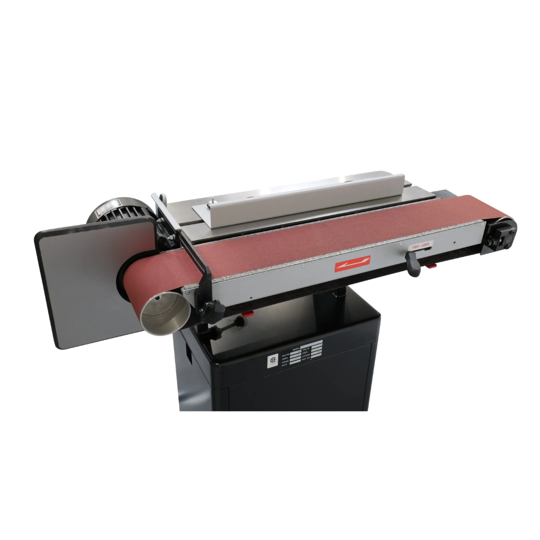 Laguna 6|89T Edge Sander MSANOES6X89-1.5-0320 angled sanding table and belt configuration for edge finishing applications