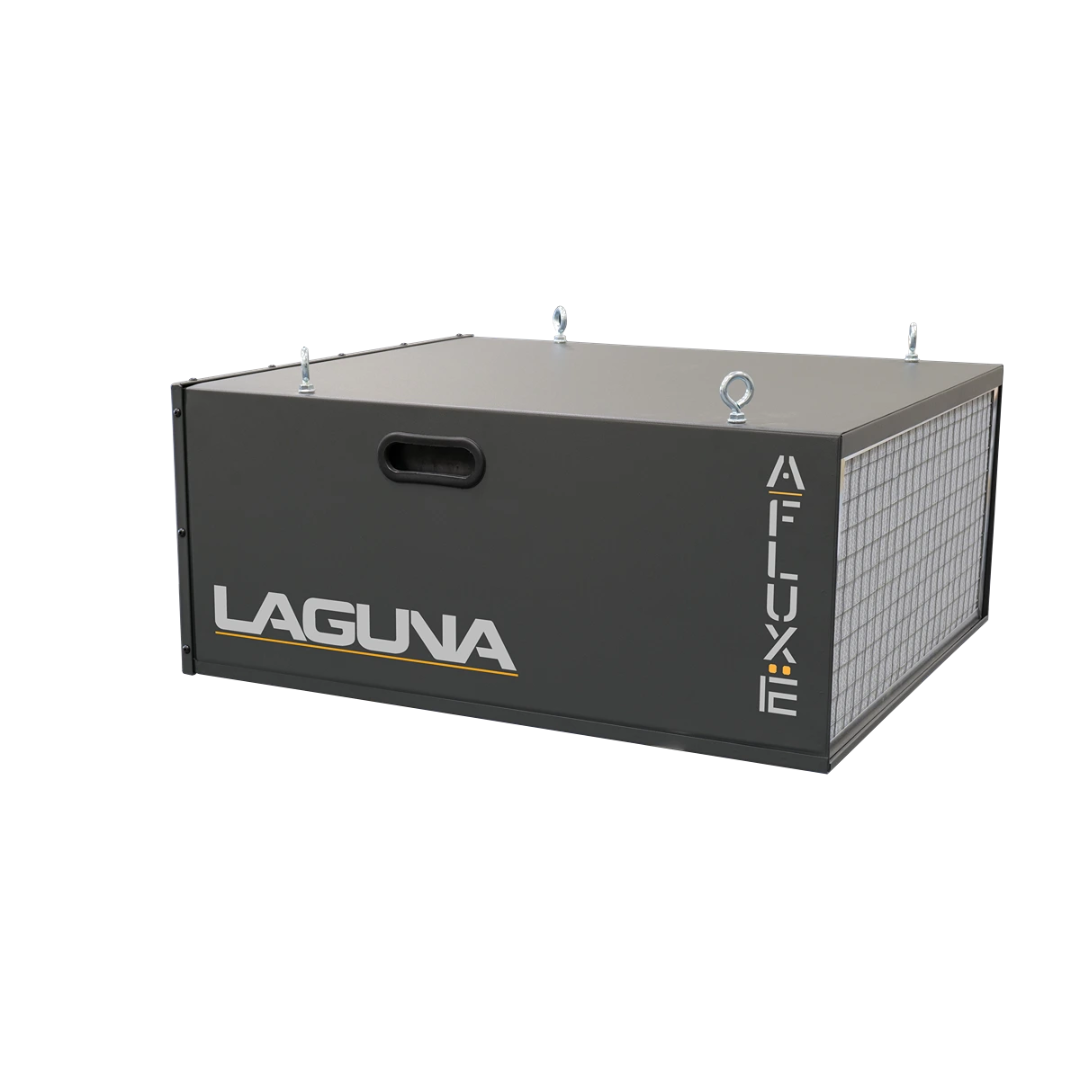 Laguna A|Flux: 12 SUPMX-810650 air filtration system with Laguna branding and smooth gray powder-coated finish