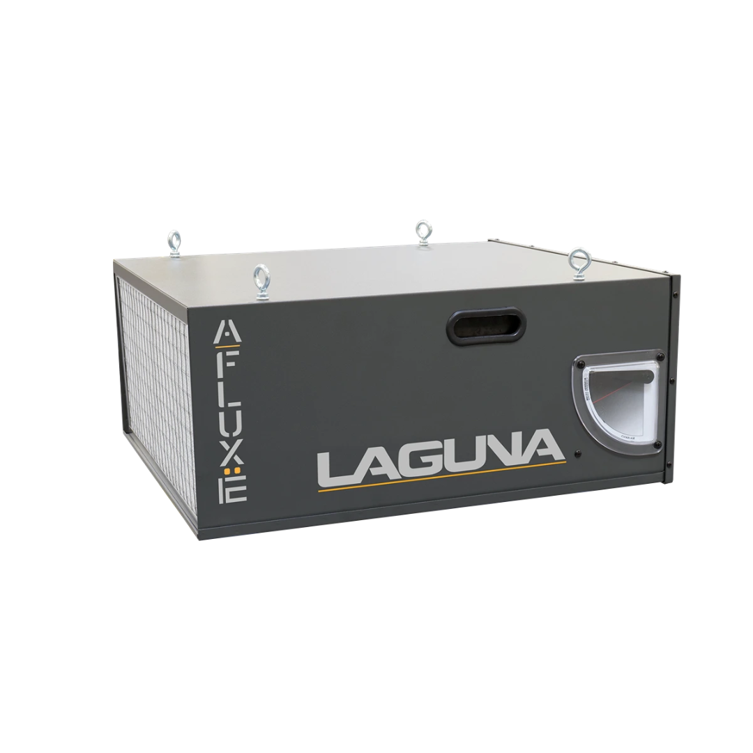 Laguna A|Flux: 12 SUPMX-810650 industrial dust collector unit with compact rectangular metal housing and lifting eye bolts on top