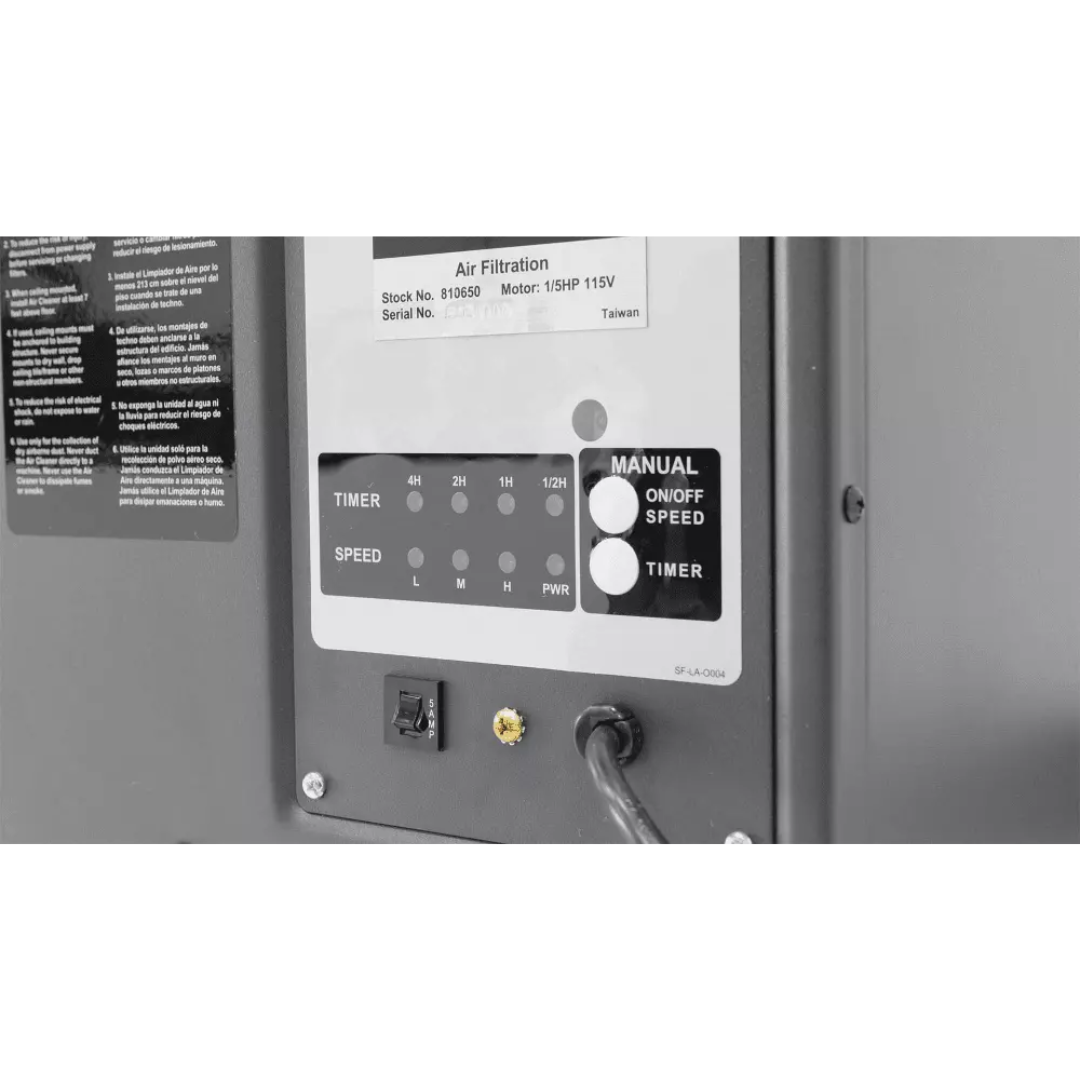 Laguna A|Flux: 12 SUPMX-810650 rear control and connection panel with ports and system specifications label