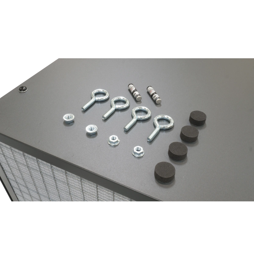 Laguna A|Flux: 12 SUPMX-810650 top surface hardware components including mounting screws and fasteners
