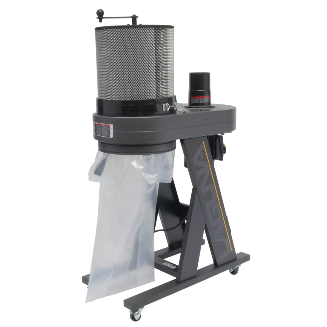 Laguna B|Flux MDCBF1110C1M dust collector in use connected to woodworking machine for efficient dust extraction