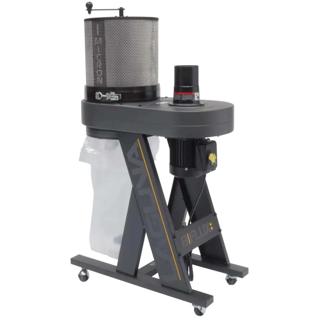 Laguna B|Flux MDCBF1110C1M front view showing cyclone separator and steel drum design