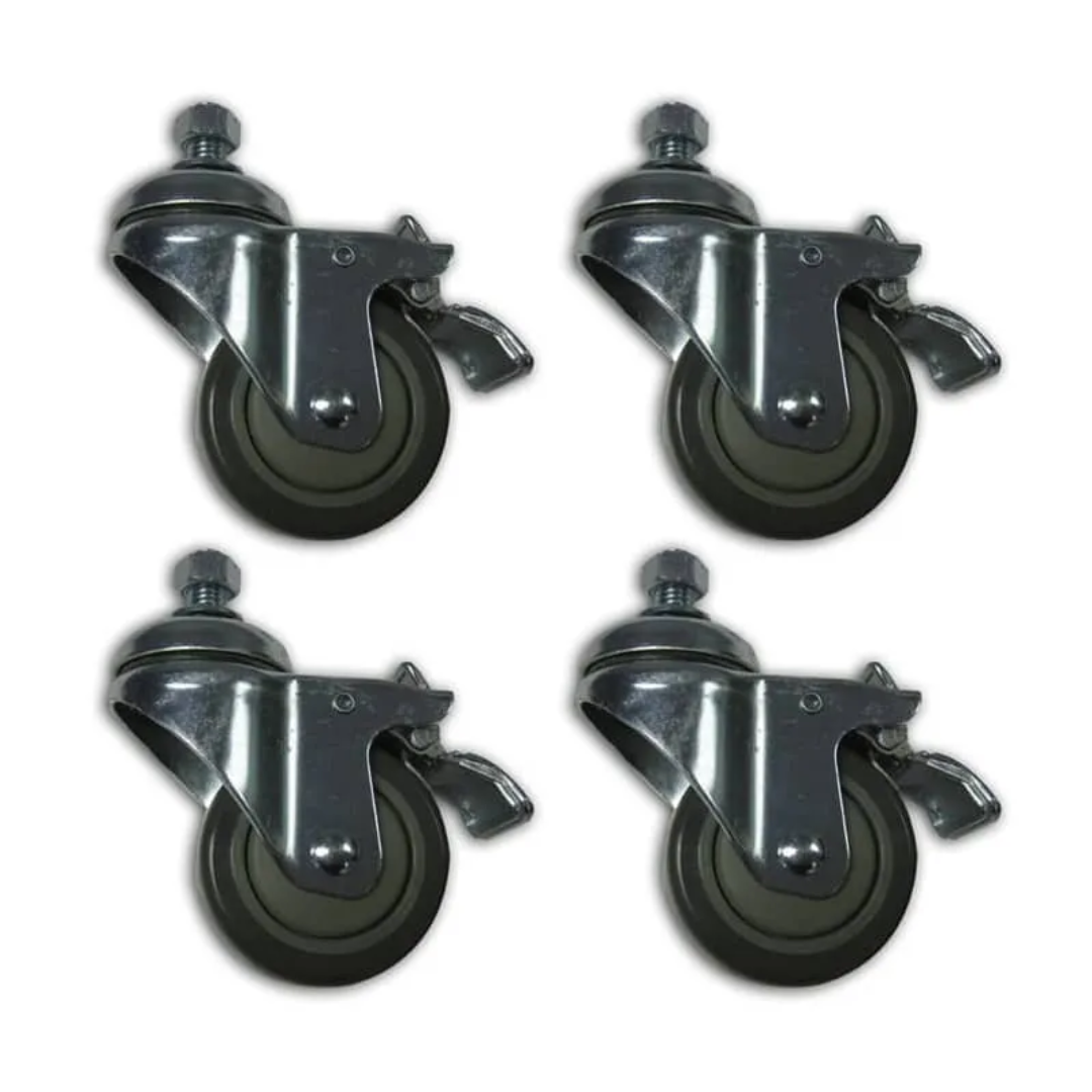 Laguna CASTERS (SET OF 4) SUPMX-98-0130 heavy-duty swivel casters with locking brakes for mobile equipment and woodworking stands