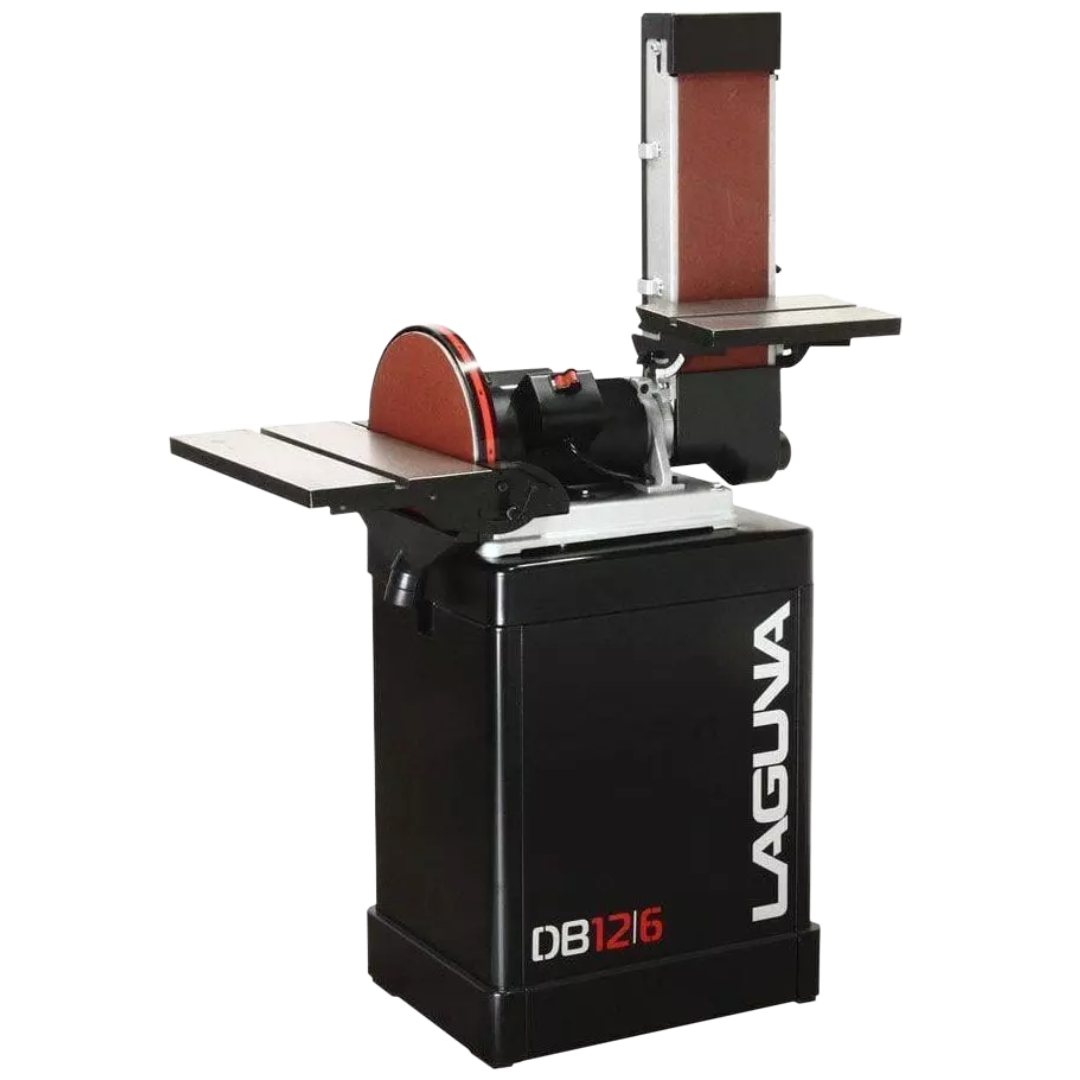 Laguna DB12|6 Sander MSANDB1248110 combination disc and belt sander with vertical belt, disc sanding station, and enclosed base cabinet