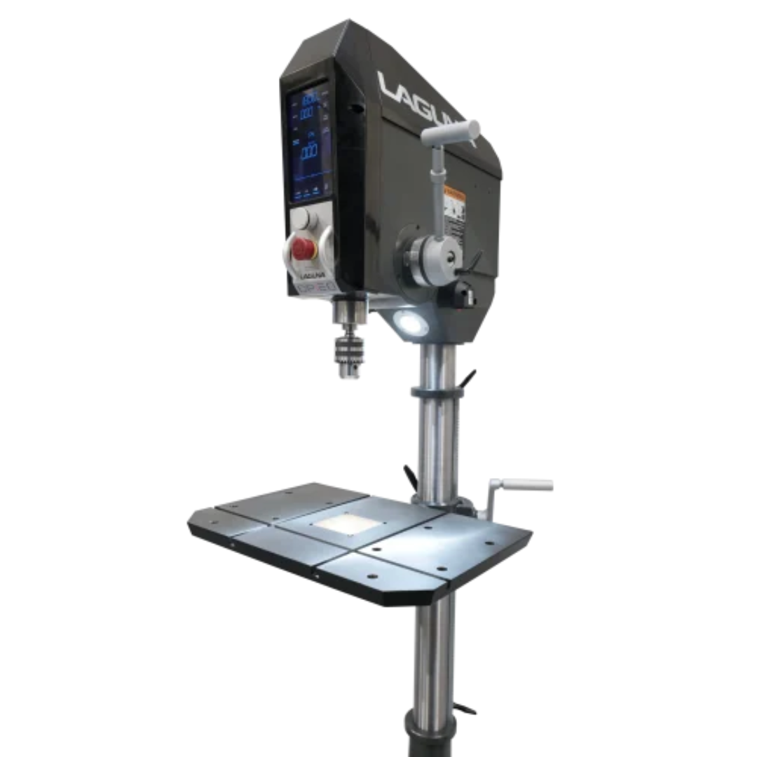 Laguna DP:20 1.5 HP 110-120V Drill Press MDP20-1 side profile highlighting motor housing and column design