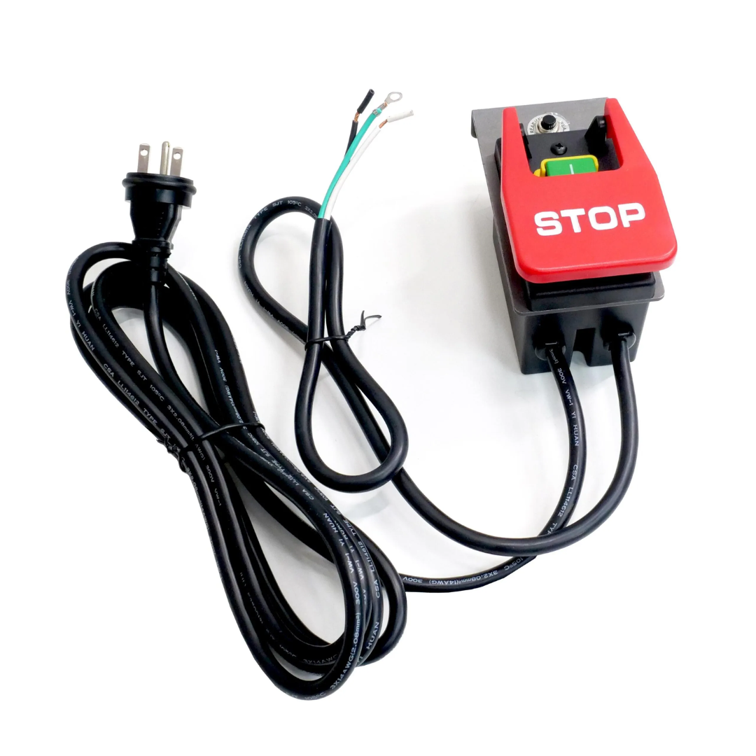 Laguna F1 F2 Conversion Kit 110V to 220V 610110 with emergency stop switch, power cord, and wiring leads for table saw voltage conversion
