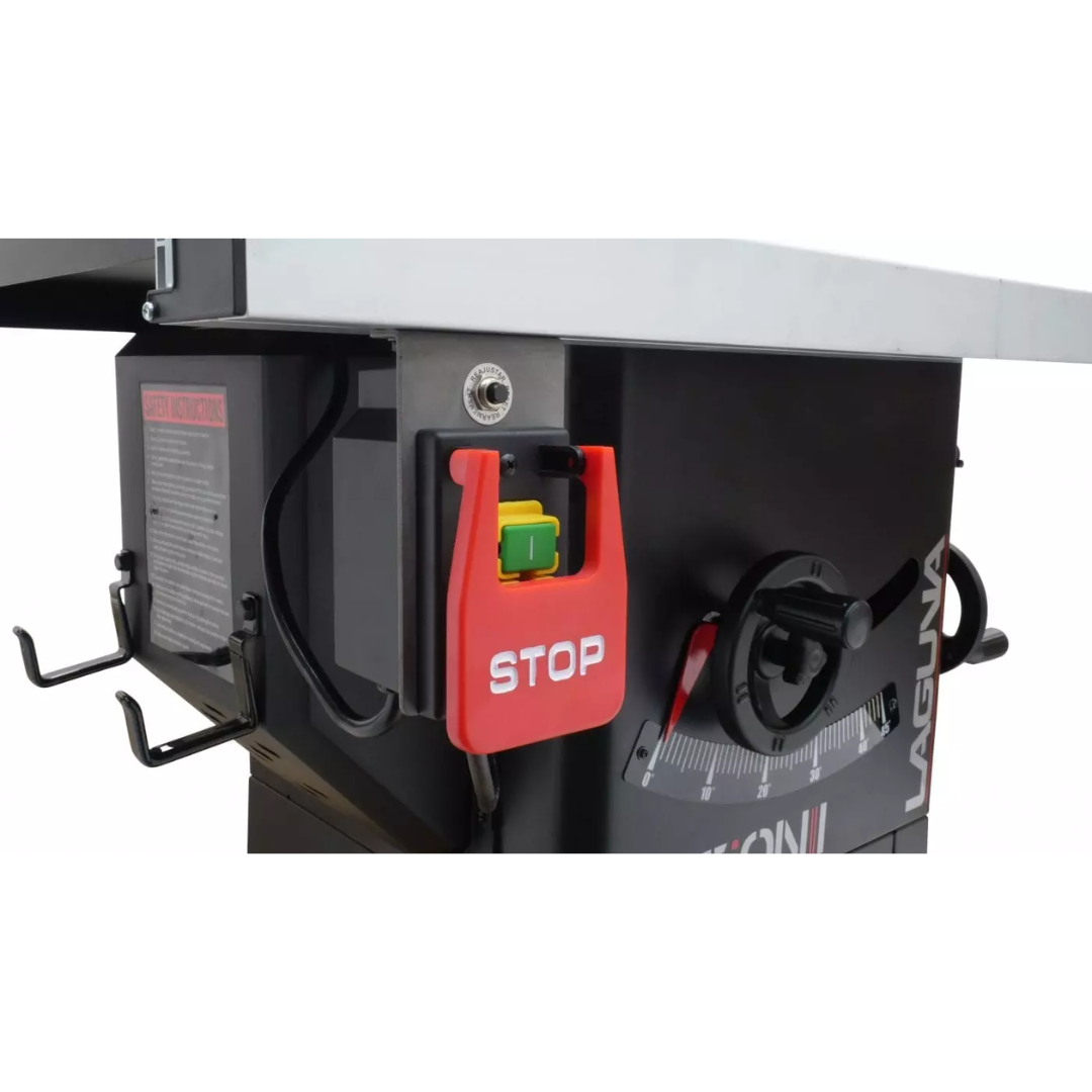 Laguna F1 Fusion Tablesaw MTSF132110150-0130 internal cabinet access showing motor and drive system