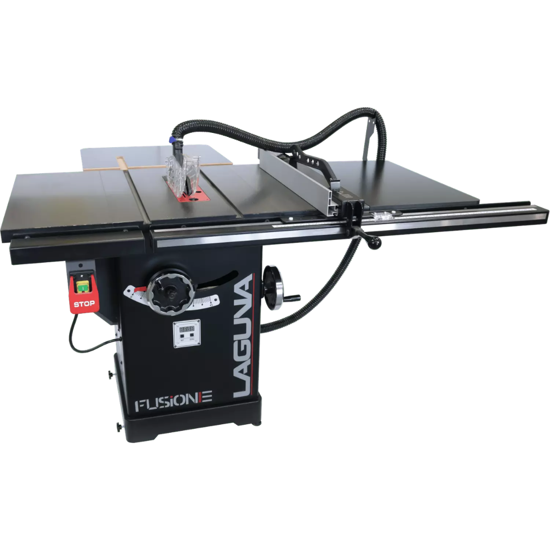 Laguna F3 Fusion Tablesaw MTSF3362203-0130 cabinet table saw front view with extended rip capacity and precision fence