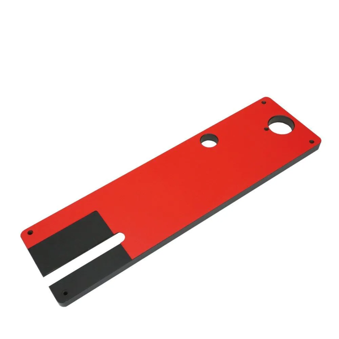 Laguna Fusion Zero Clearance throat plate for F2 and F3 Tablesaw PTSF236110175-0130-6 red precision insert with narrow zero-clearance slot and mounting holes