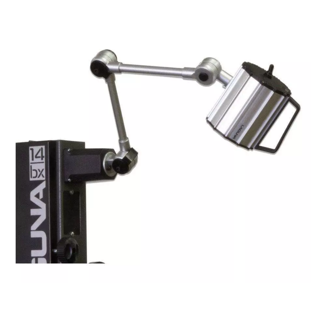 Laguna Halogen Light Double Arm 220V MBA14BX-LIGHT220-DA adjustable dual-arm halogen task light mounted on bandsaw for precision lighting