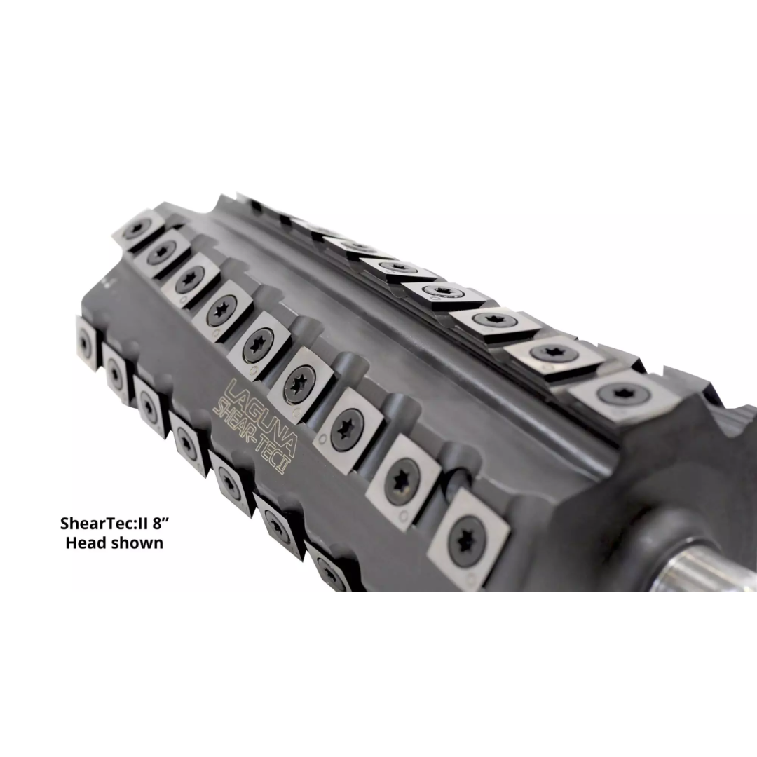 Laguna JX|8 ShearTec: II Jointer MJ8X72P-0130 close-up of smooth cast iron table surface for accurate jointing