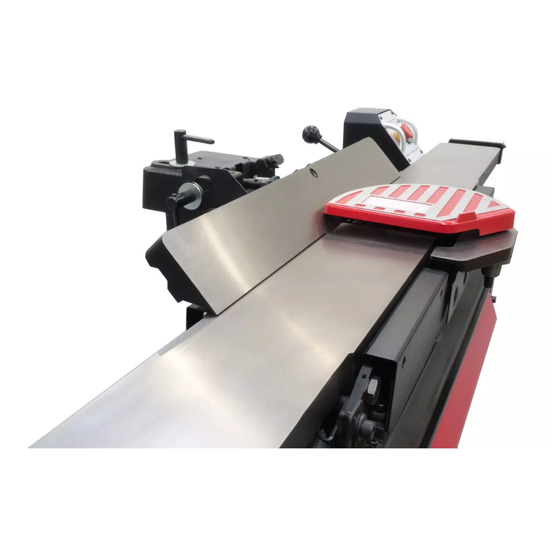 Laguna JX|8 ShearTec: II Jointer MJ8X72P-0130 extended infeed and outfeed tables with support roller for long materials