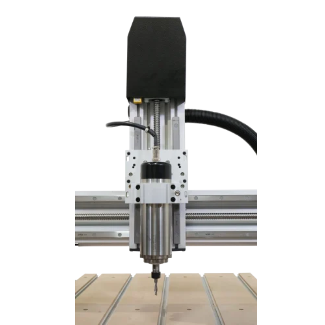 Laguna KX|24 KX2401 CNC router spindle mounted on gantry demonstrating vertical movement capability