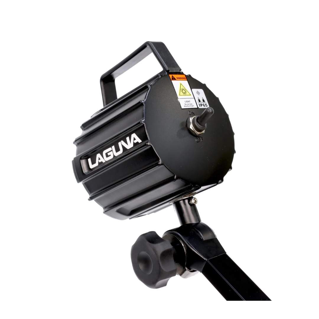 Laguna LED Chameleon 90CRI Machine Lamp ALEDMACH angled side view highlighting compact design and mounting system