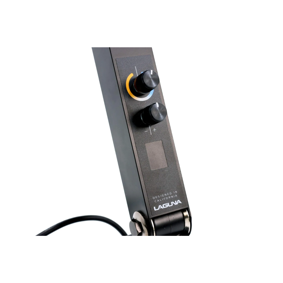 Laguna LED Chameleon 90CRI Machine Lamp ALEDMACH control panel with power switch and brightness adjustment dial