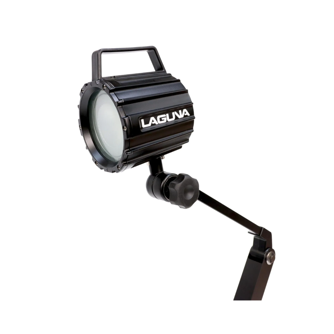 Laguna LED Chameleon 90CRI Machine Lamp ALEDMACH flexible arm positioning showing extended reach and adjustable joints
