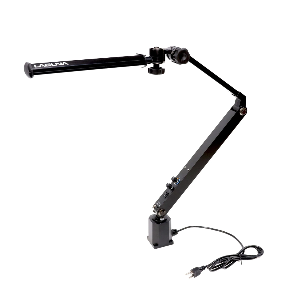 Laguna LED Chameleon 95CRI Lamp ALEDLATHE extended arm configuration demonstrating full reach and joint articulation