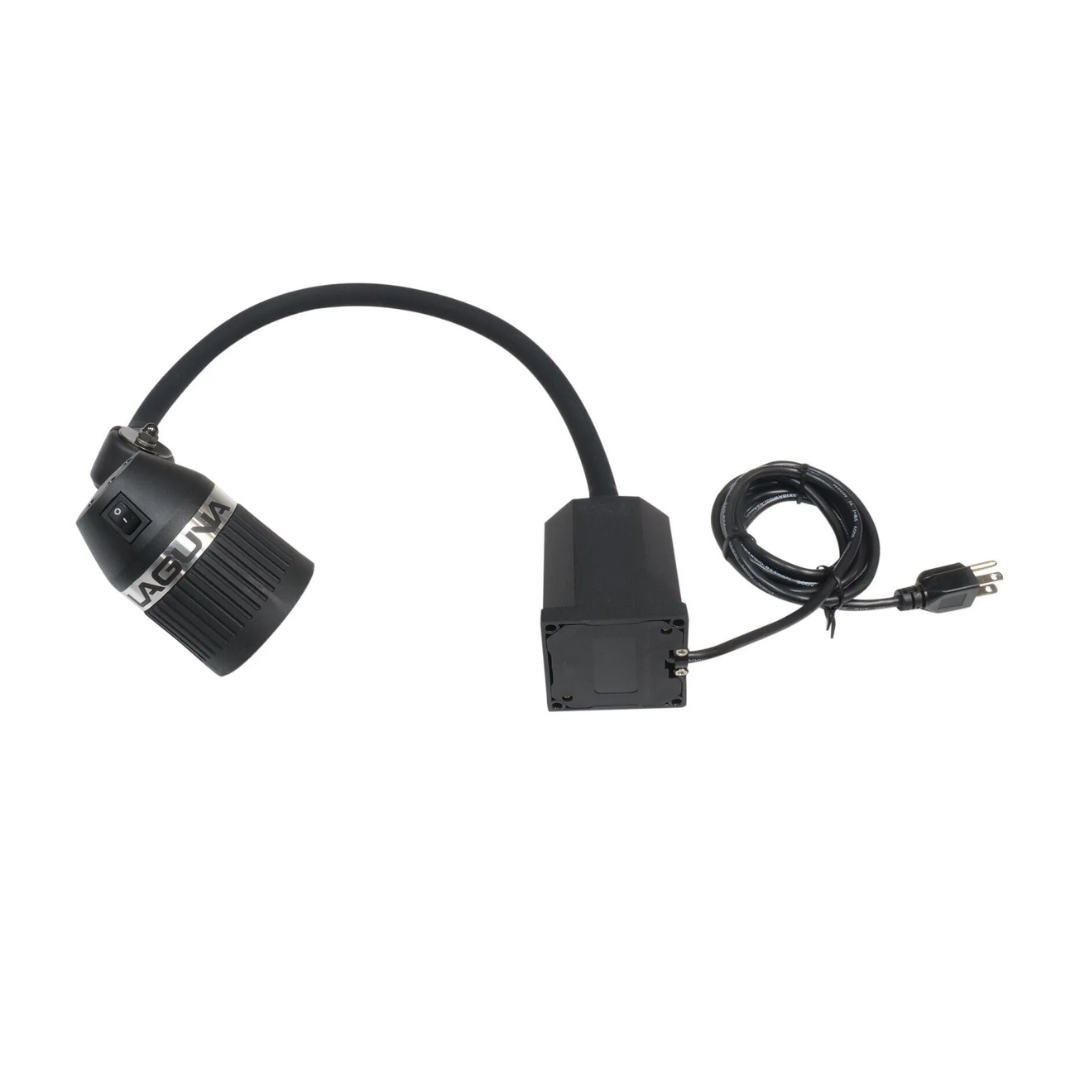 Laguna LED SpineLock Lamp ALEDSPINE flexible gooseneck LED machine light with SpineLock mounting base and power cord