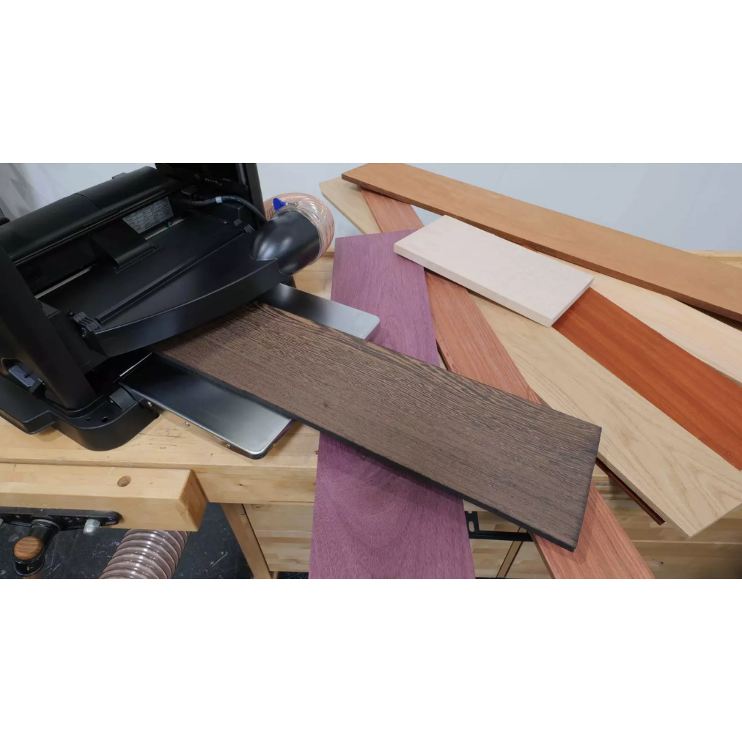 Laguna PX|12 MPLANPX12-0130-R thickness planer handling multiple wood types for professional planing applications.