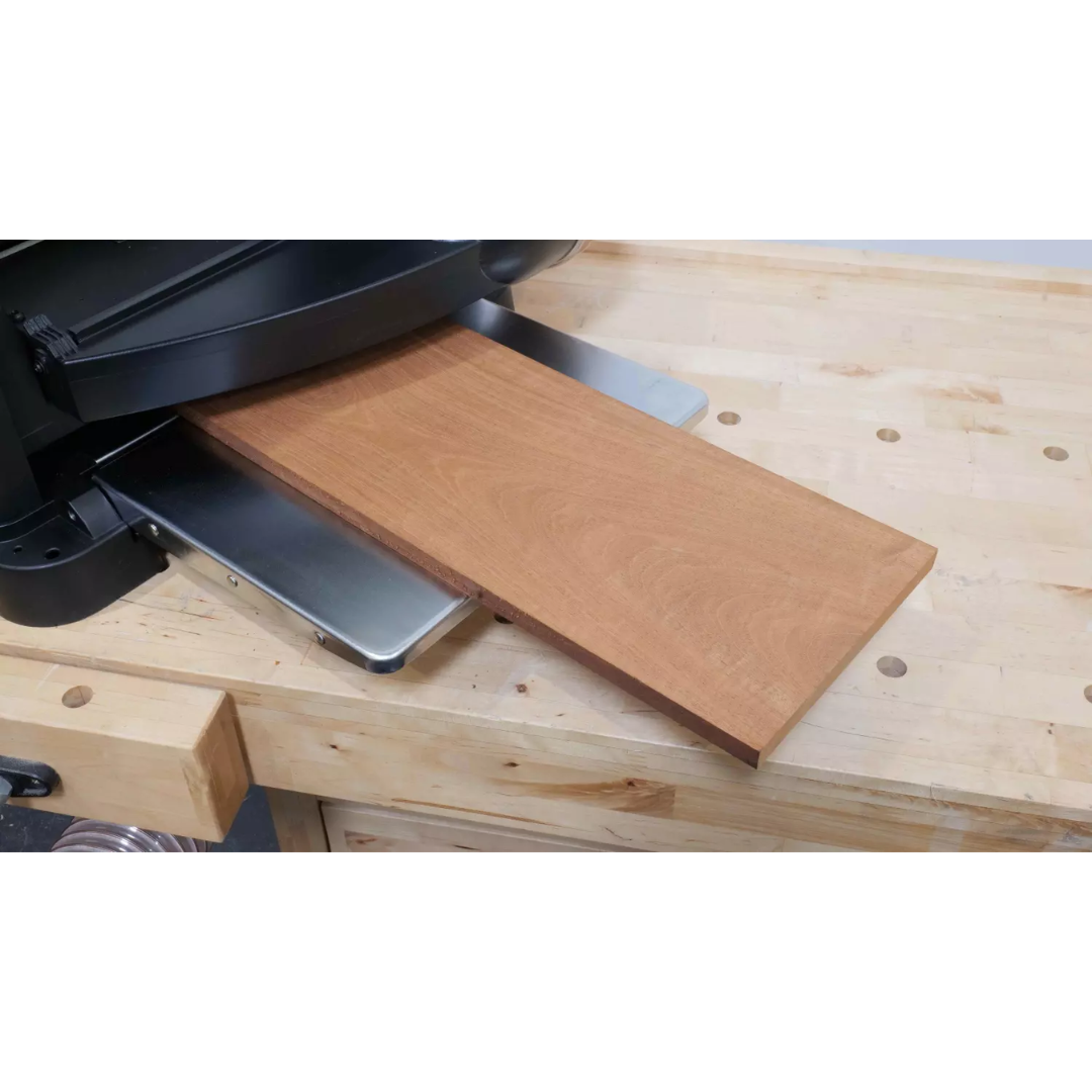 Laguna PX|12 MPLANPX12-0130-R thickness planer processing hardwood board with smooth surface finish result