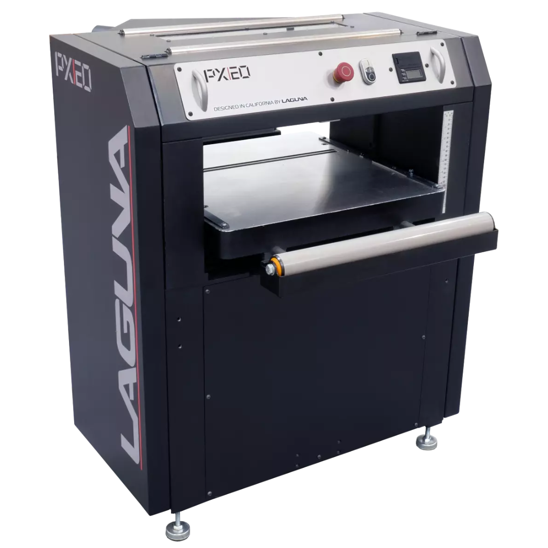Laguna PX|20 MPLANPX20-0130 thickness planer front view with heavy-duty cabinet base and wide planing capacity