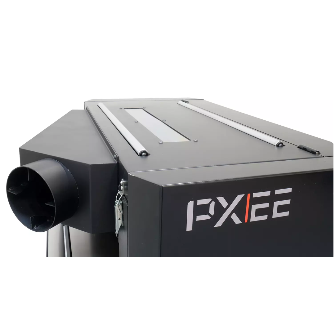 Laguna PX|22 thickness planer rear dust collection housing and port configuration