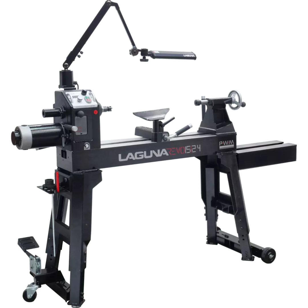 Laguna Revo 15|24 Lathe 415241 full side profile showing extended turning capacity and robust frame construction