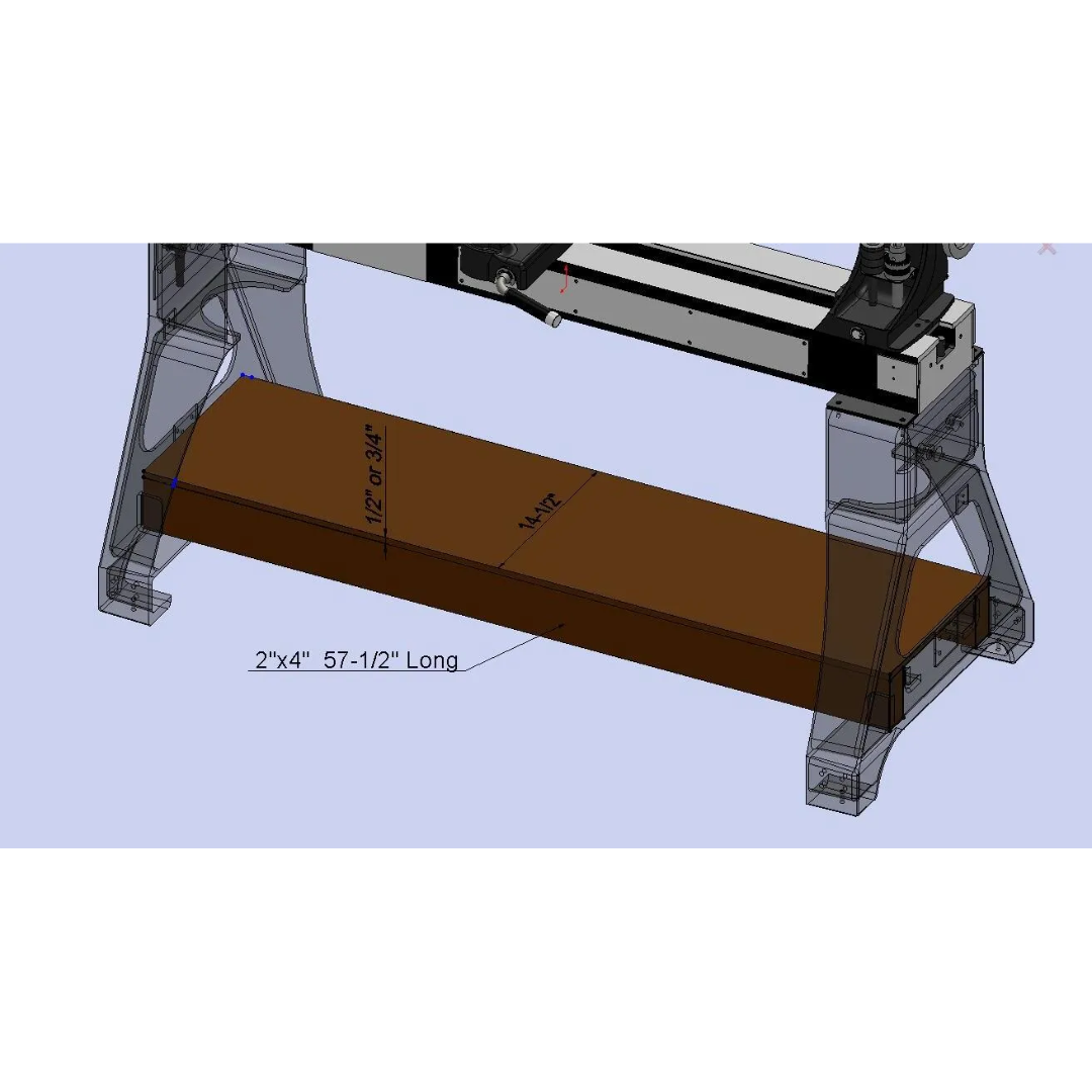 Laguna Revo 18|36 Lathe 220V MLAREVO 1836-220 bench setup with stable frame and support structure