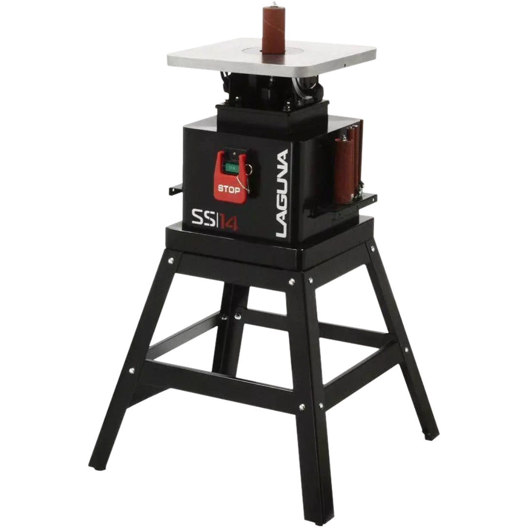 Laguna SS|14 Spindle Sander MSANOS14x14-110V-1/2-0320 compact oscillating spindle sander with square table and steel stand