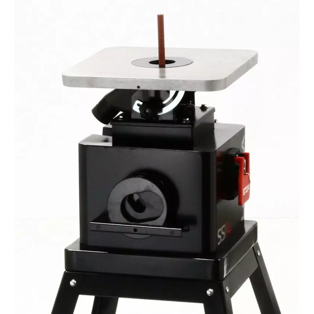 Laguna SS|14 Spindle Sander MSANOS14x14-110V-1/2-0320 front view showing spindle sanding drum and table insert