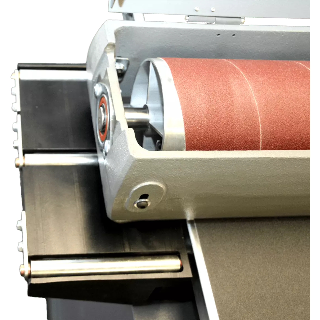 Laguna SuperMax 25-50 Drum Sander w/ Closed Stand SUPMX-72550 drum and abrasive wrap detail