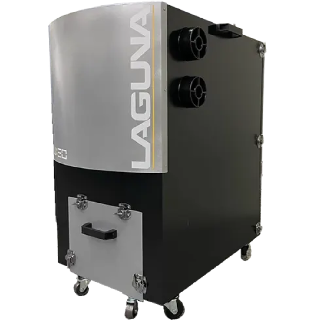 Laguna U|30 Metal Dust Collector MDC503L2203 industrial unit with vertical steel cabinet design, front collection drawer, and heavy-duty caster base for mobility.