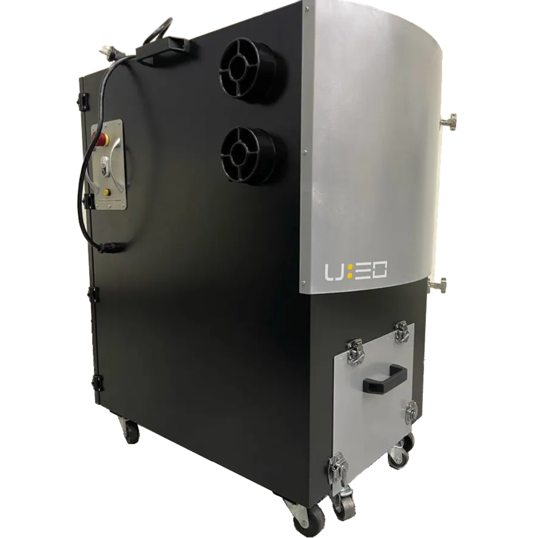 Laguna U|30 Metal Dust Collector MDC503L2203 rear view showing dual intake ports, sealed housing, and high-capacity filtration system for metal dust extraction.