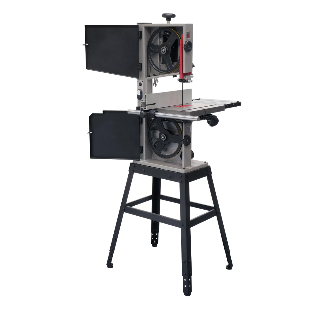 Laguna V:10 Bandsaw MBAND10V10 shown in workshop setup with precision cutting fence and stable base stand