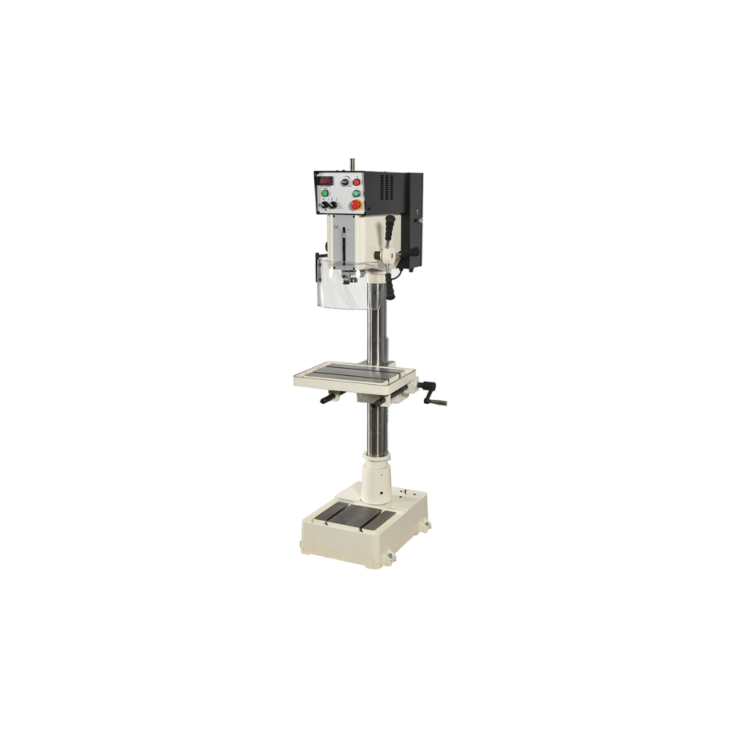 LeBlond Drill Presses LDP-25VS variable speed drill press with adjustable work table, precision spindle, and industrial control panel for accurate drilling operations