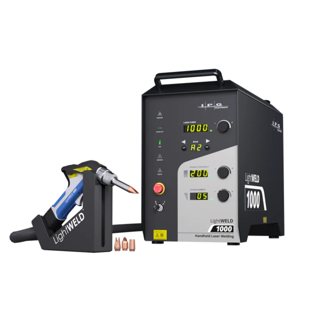 LightWELD 1000 Watt Handheld Laser Welding with Cleaning System Option complete system with laser welder unit, handheld welding gun, and control interface