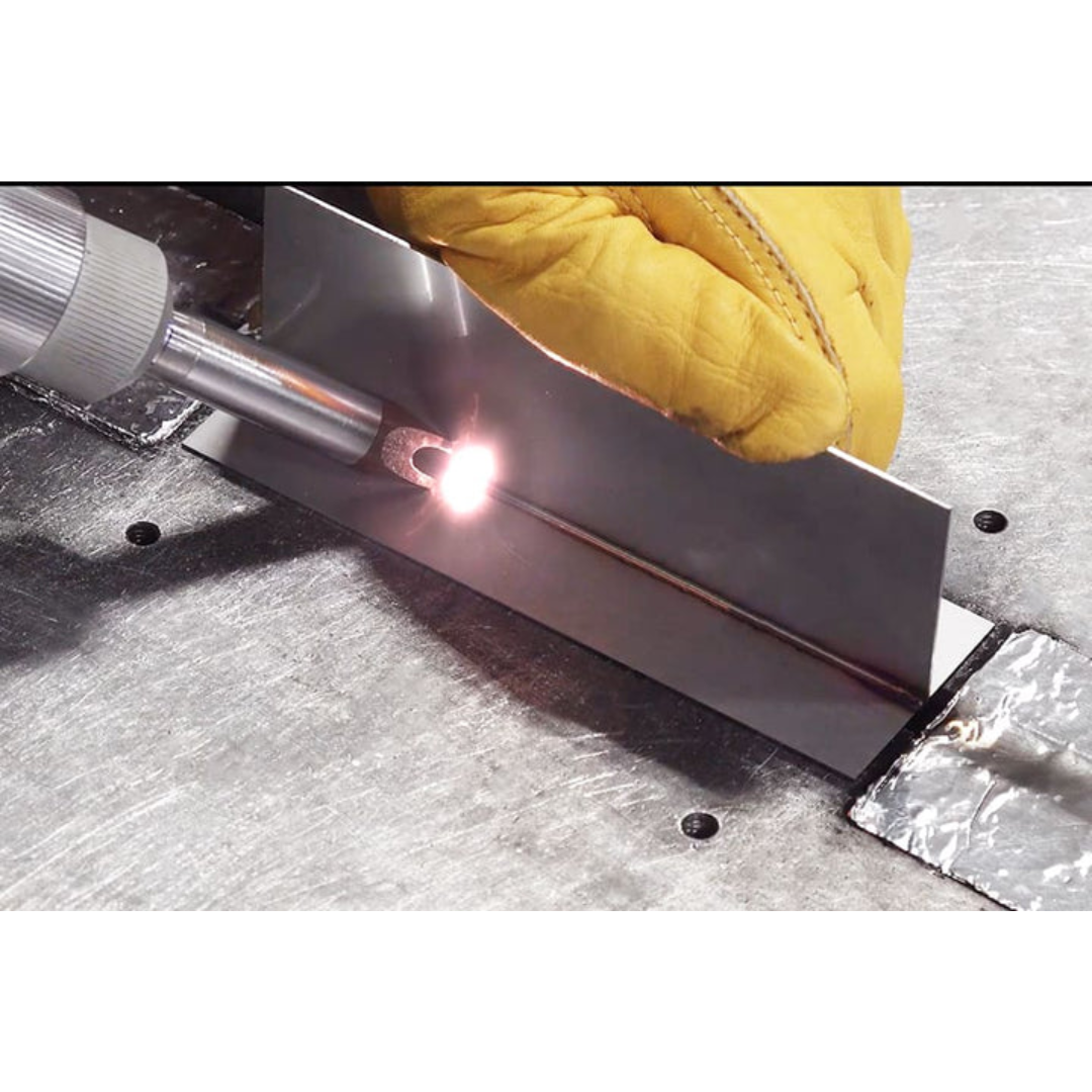 LightWELD 1000 Watt Handheld Laser Welding with Cleaning System Option laser cleaning application removing surface contaminants from metal
