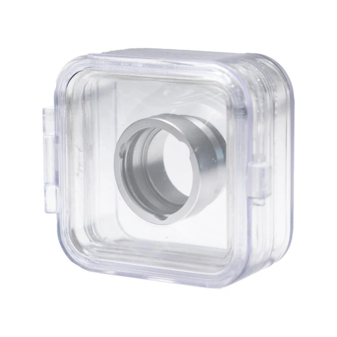 LightWELD Focus Lens CDSBOM000234XXXU precision optical lens housed in protective clear case for laser welding systems