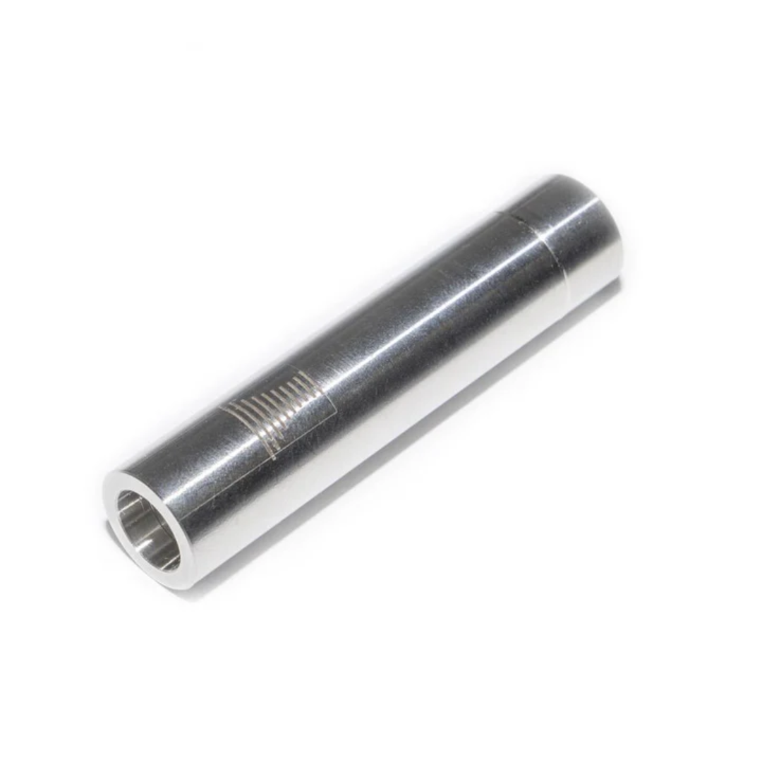 LightWELD Nozzle Tube with 10mm Extension CEU00003479XXXXU cylindrical stainless steel nozzle showing internal threading detail
