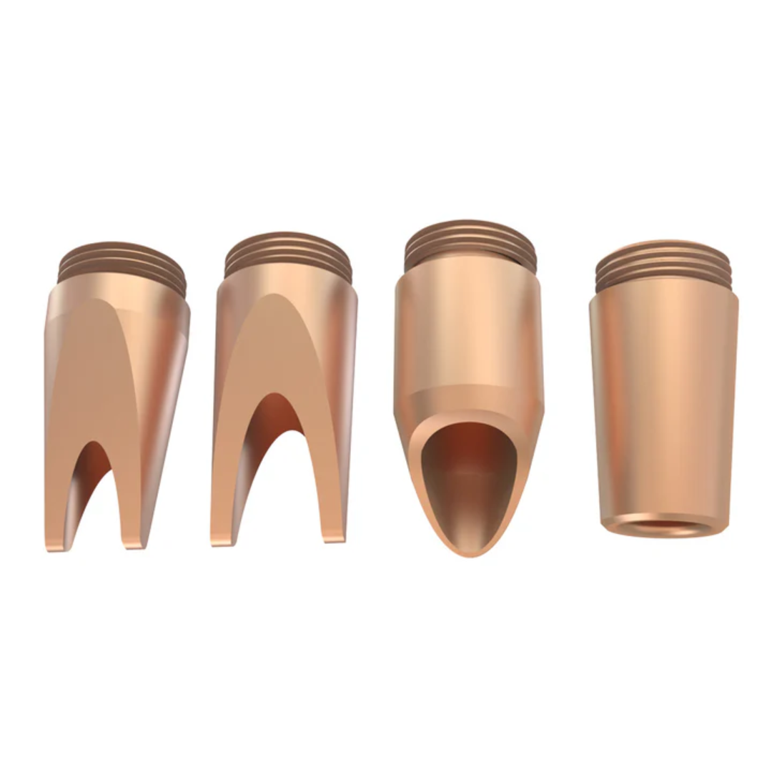 LightWELD Nozzle set CDSBME000089XXXU assortment of precision copper welding nozzle tips designed for various laser welding applications and material thicknesses