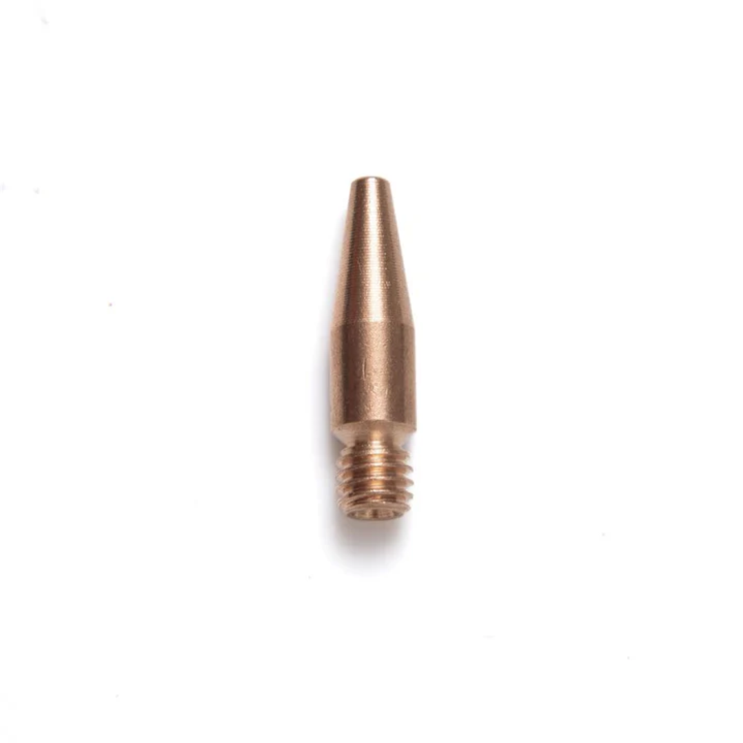 LightWELD Wire Feed Contact Tip side profile highlighting durable conductive material and precision machining