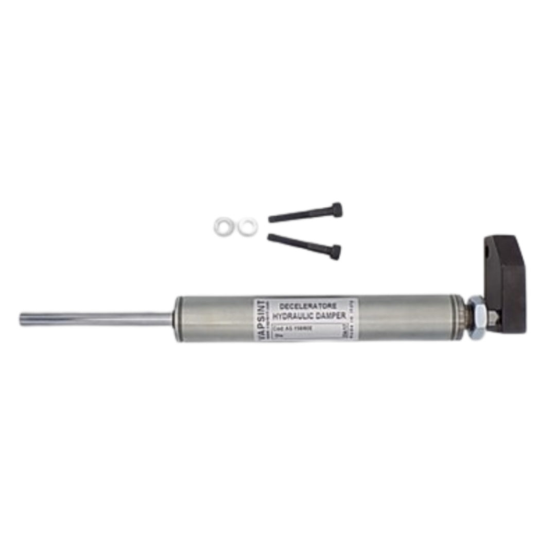 Maggi HYDRAULIC CONTROL FOR HEAD MOVEMENT (BRAKE) SYSTEM 46 26405107 hydraulic control unit with piston rod and mounting hardware for precise head braking and positioning.