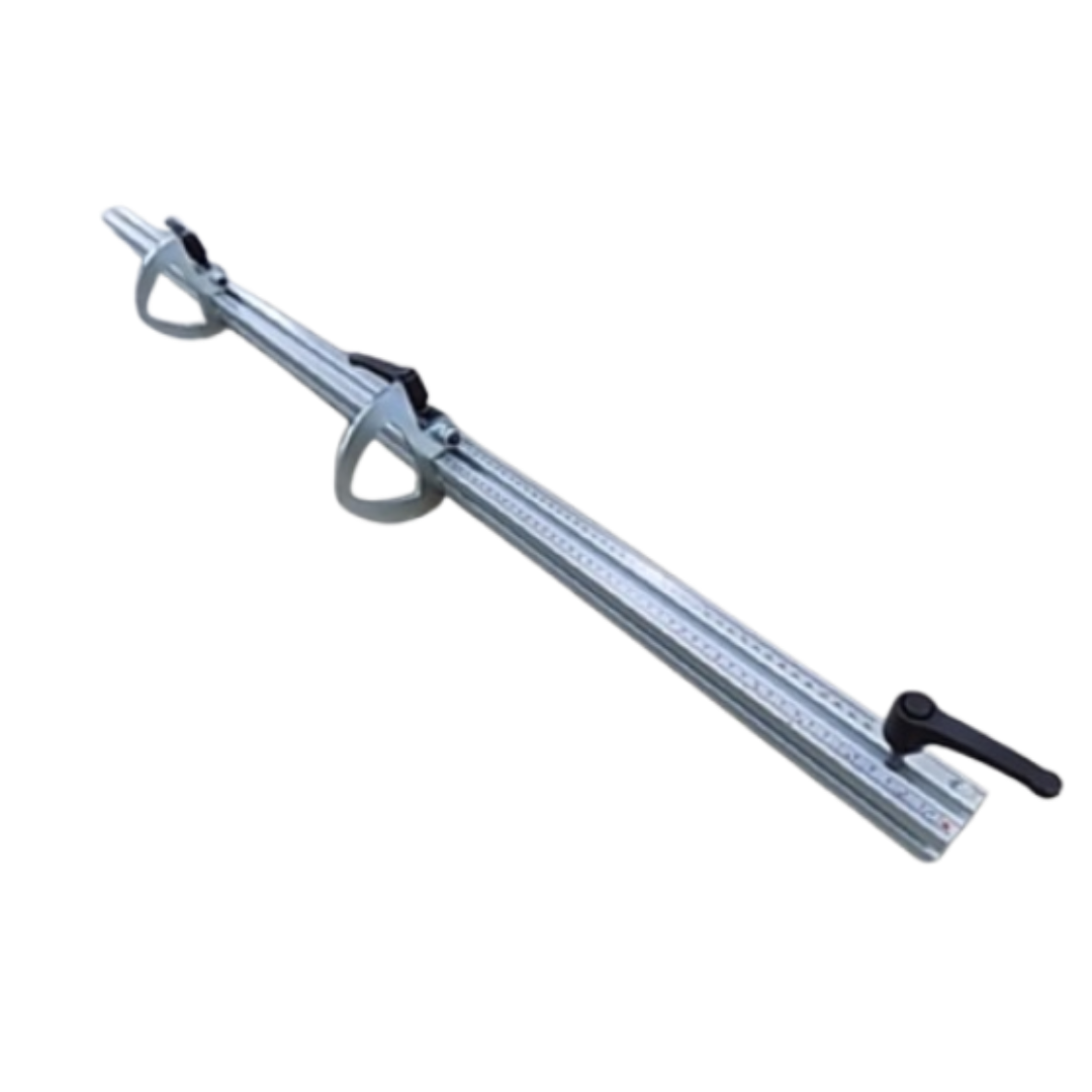 Maggi Left Aluminum Fence with 2 Stops 26054813 precision aluminum fence with dual flip stops for accurate positioning in machining applications