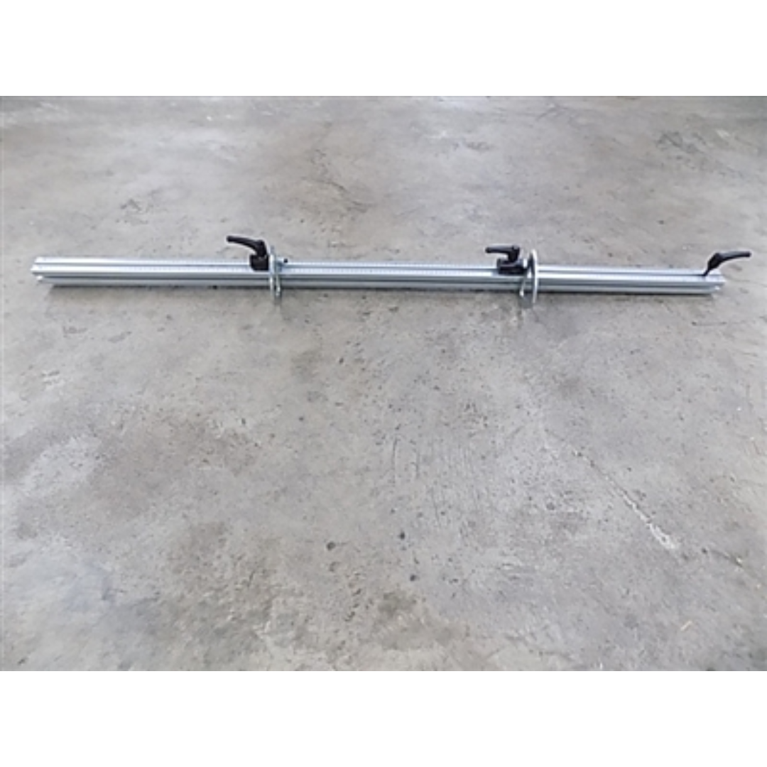 Maggi Left Aluminum Fence with 2 Stops 26054813 side view showing mounting rail and adjustable stop system for repeatable measurements