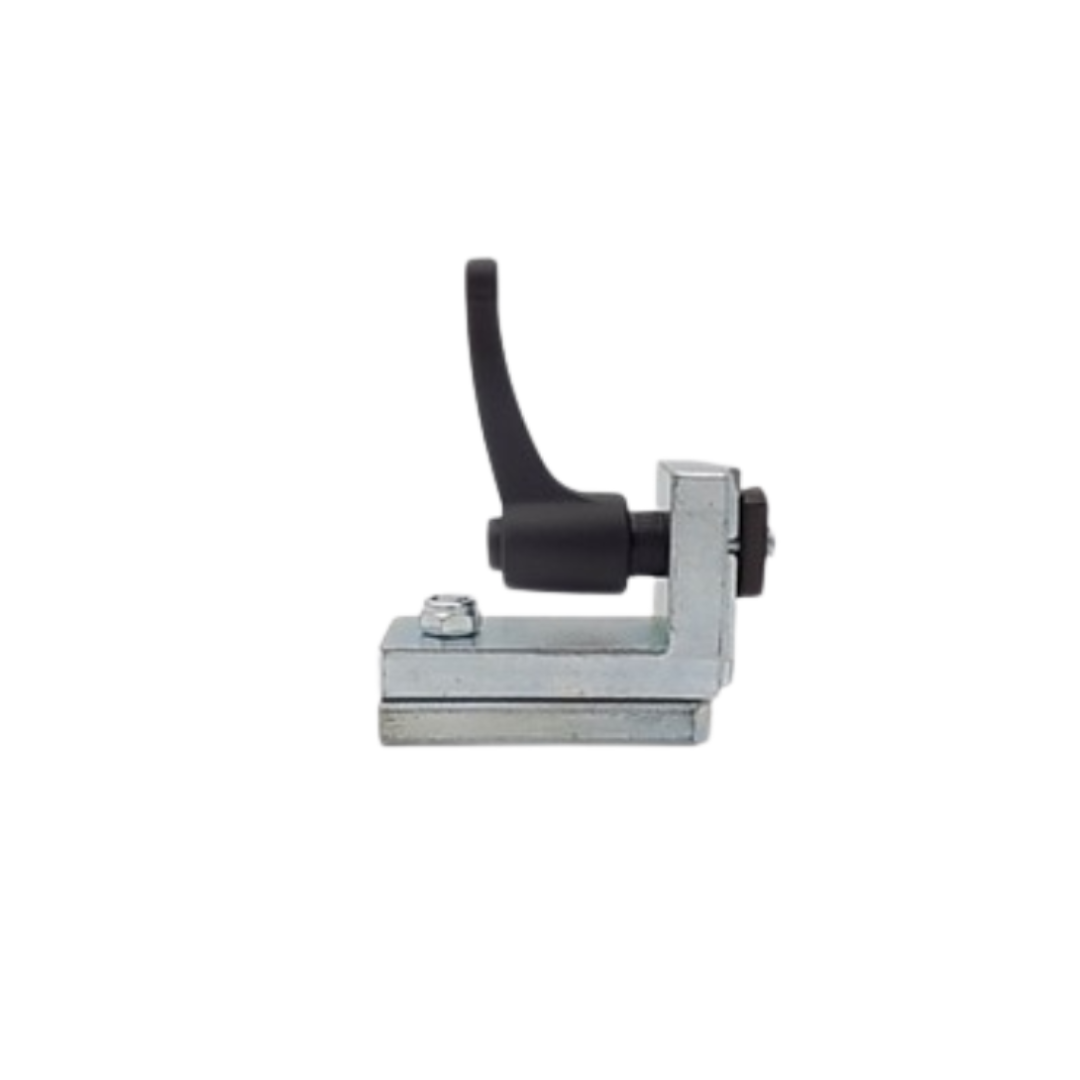 Maggi STOP FOR BORING SYSTEM 46 26010051 industrial mechanical stop component with vertical black lever mounted on metal base for precision positioning applications.