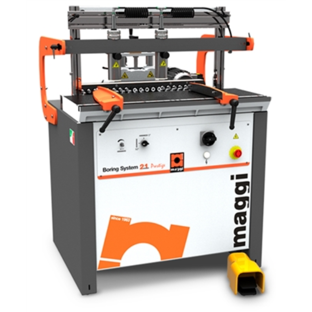 Maggi System 21 Prestige Construction/Line Borer MAG-SYSTEM-21P industrial line boring machine with precision drilling head and orange safety accents