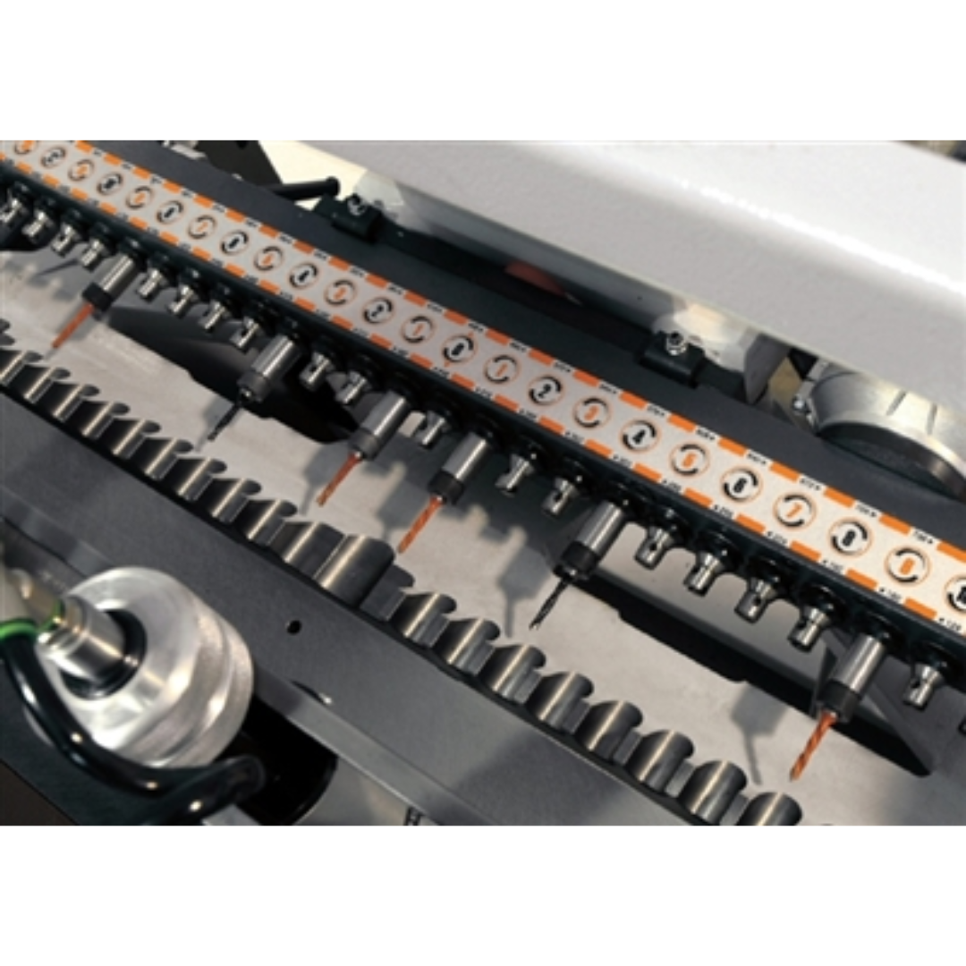 Maggi System 35 Construction/Line Borer MAG-SYSTEM-35 close-up of multi-spindle boring head and precision drill layout