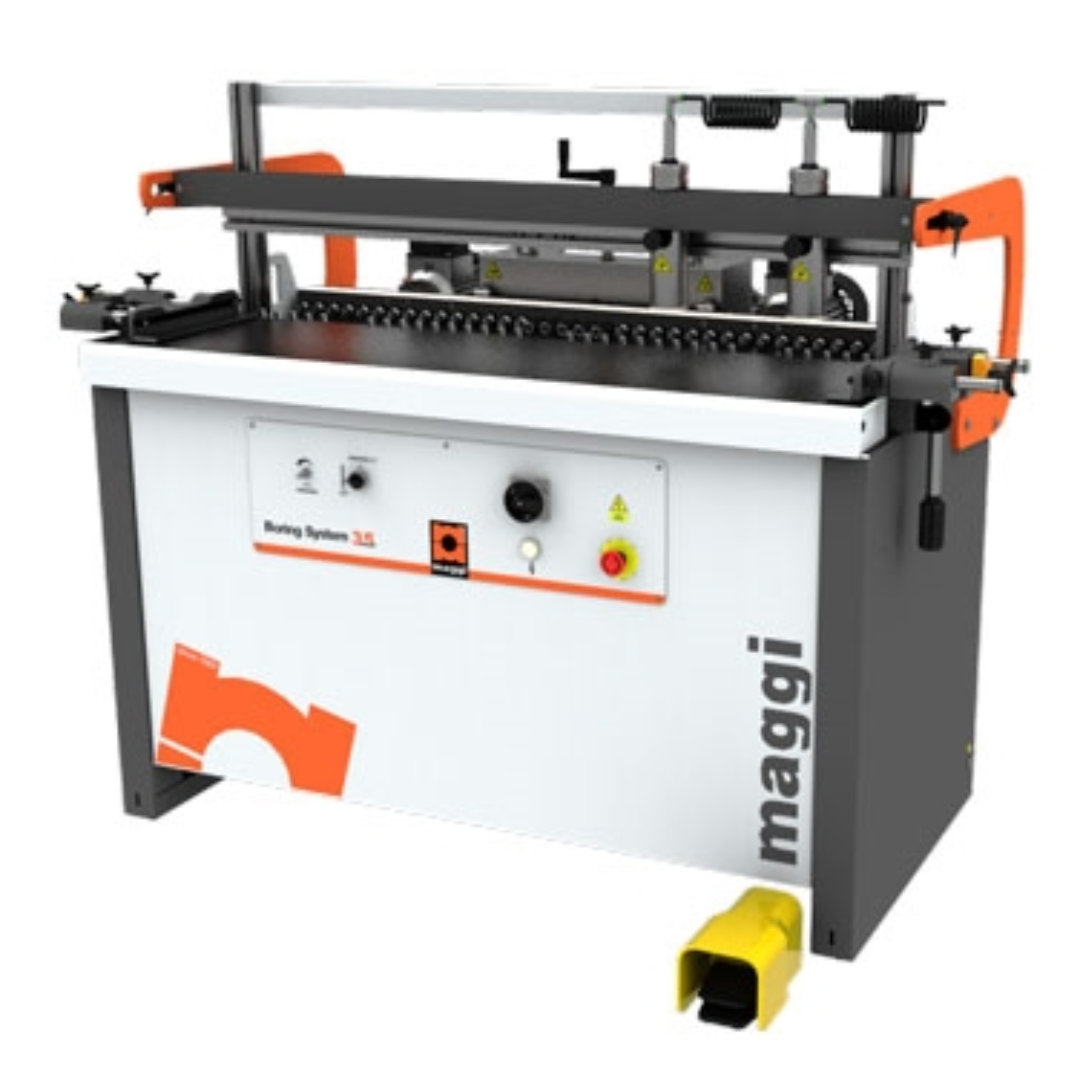 Maggi System 35 Construction/Line Borer MAG-SYSTEM-35 industrial 35 spindle line boring machine with heavy-duty frame and precision drilling table